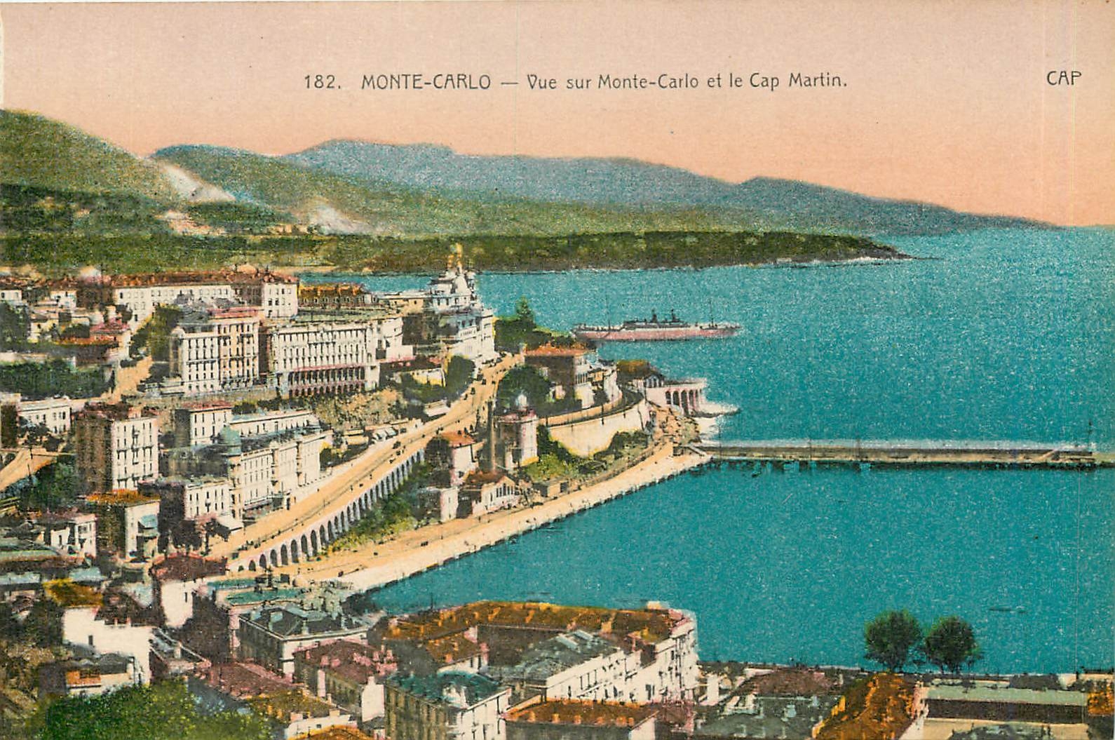 CPA Monte Carlo Vue sur Monte Carlo et le Cap Martin 