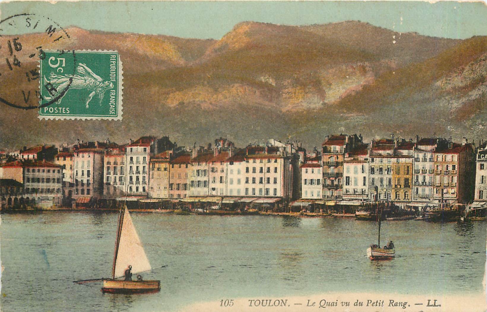 CPA Toulon Le Quai vu du Petit Rang 