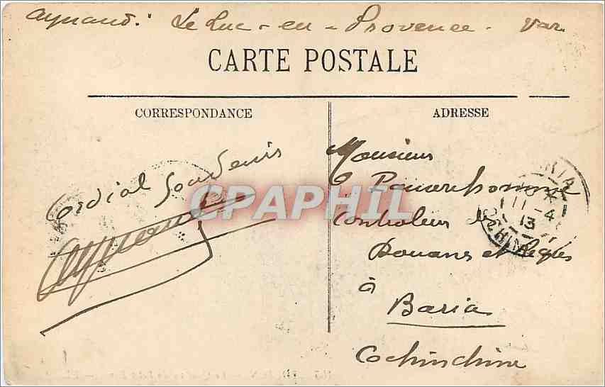 CPA Toulon Le Quai vu du Petit Rang  — Rückseite