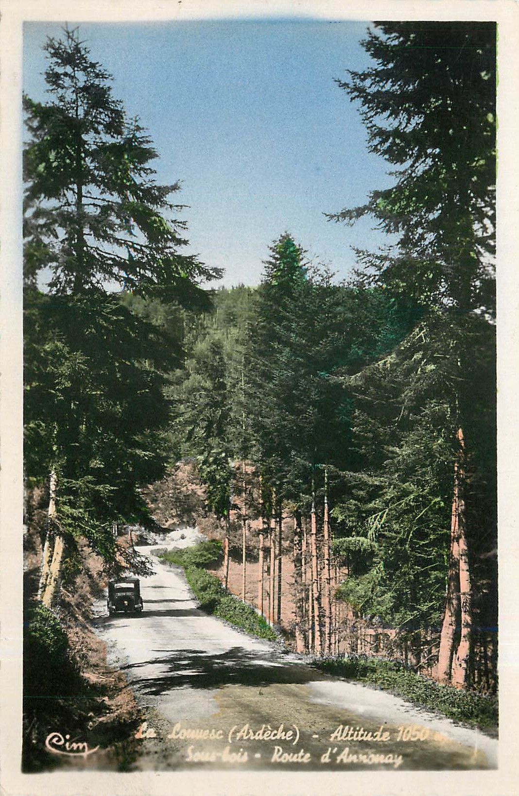 La Louvesc (Ardèche) - Unterholz - Straße nach Annonay - Höhe 1050 m - Verlag Cim