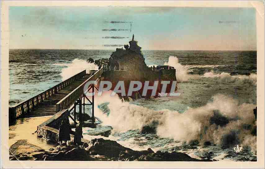 CPA Biarritz Le Rocher de la Vierge 