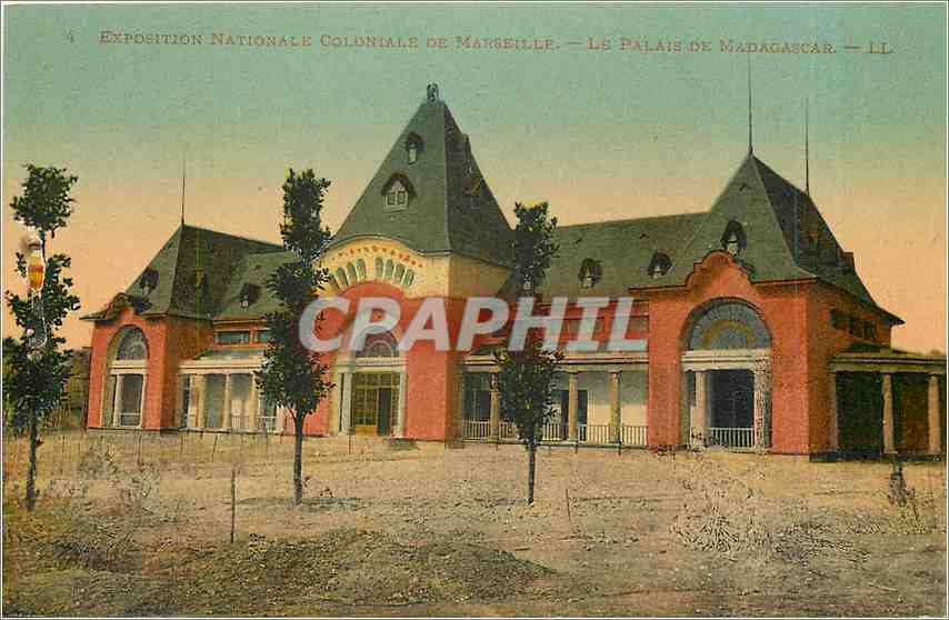 CPA Expositition Nationale Coloniale de Marseille Le Palais de Madagascar 