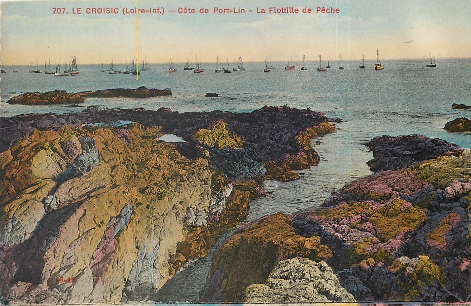 CPA Le Croisic Loire Inf Cote de Port Lin La Flottille de Peche 