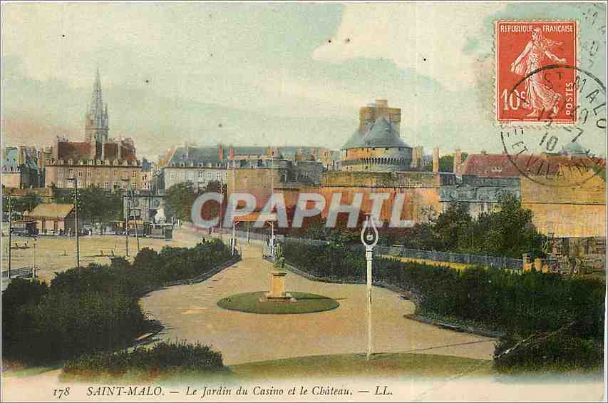 Saint-Malo — Le Jardin du Casino et le Château — LL. — n°178