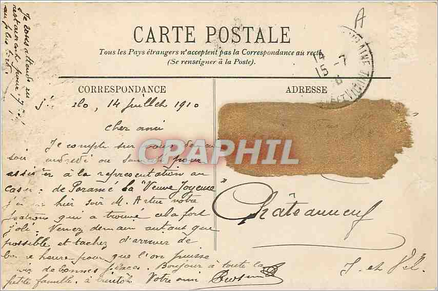 Saint-Malo — Le Jardin du Casino et le Château — LL. — n°178 — Verso