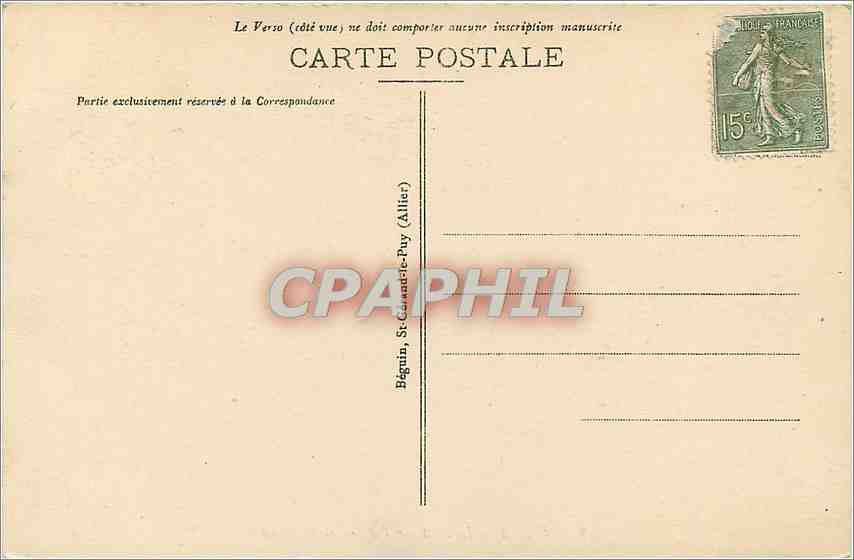 CPA Vichy Le Pont sur l'Allier et Bellerive  — Rückseite