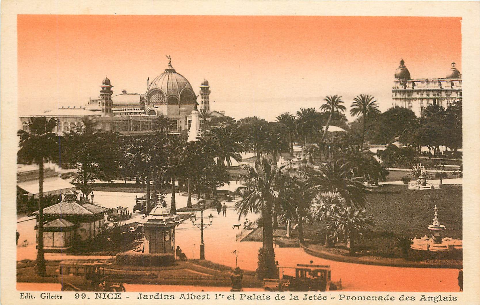 CPA Nice Jardins Albert Iet et Palais de la Jetee Promenade des Anglais 