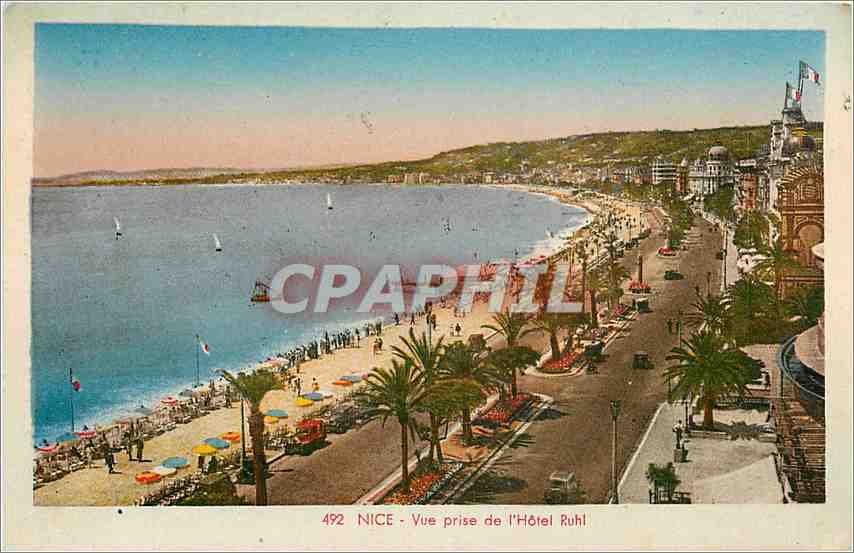CPA Nice Vue prise de l'Hotel Ruhl 