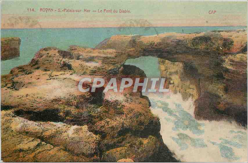CPA Royan S Palais Mer Le Pont du Diable 