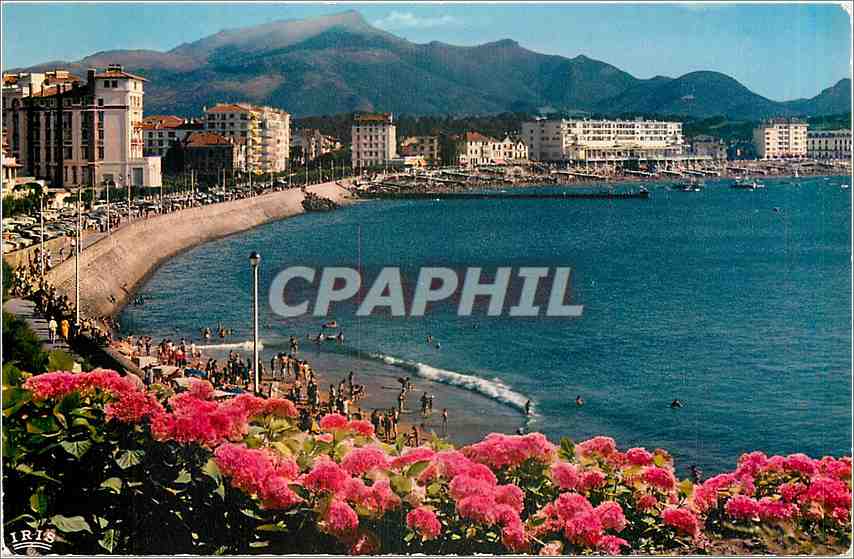 CPA Saint Jean de Luz La Plage et la Rhune 