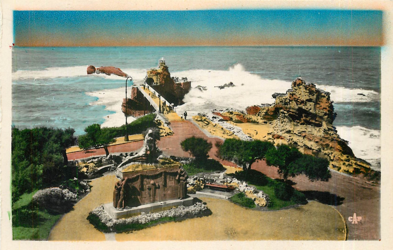 CPA Biarritz Rocher de la Vierge 