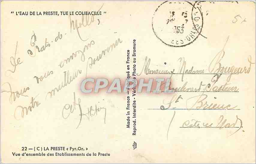CPA La Preste Pyr Or Vue d'Ensemble des Etablissement de la Preste  — Rückseite