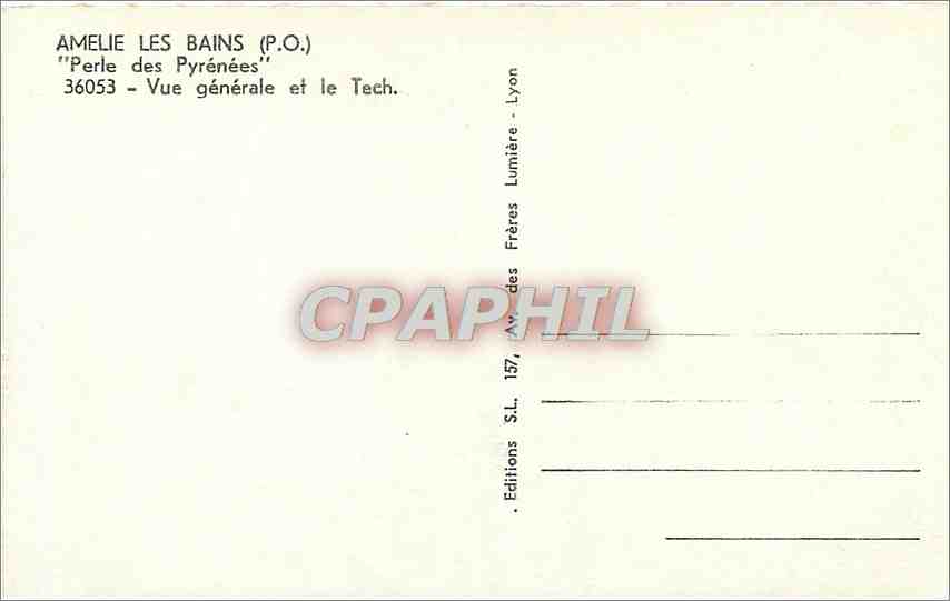 CPA Amelie les Bains PO Perle des Pyrenees  — Rückseite