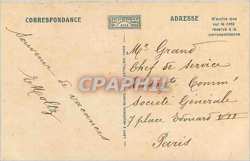 CPA Chamonix Mont Blanc Mer de Glace  — Verso