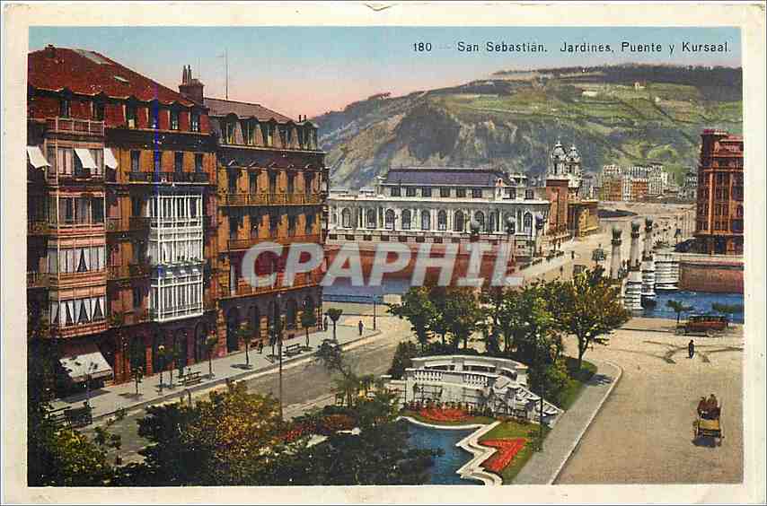 CPA San Sebastian Jardines Puente y Kursaal 