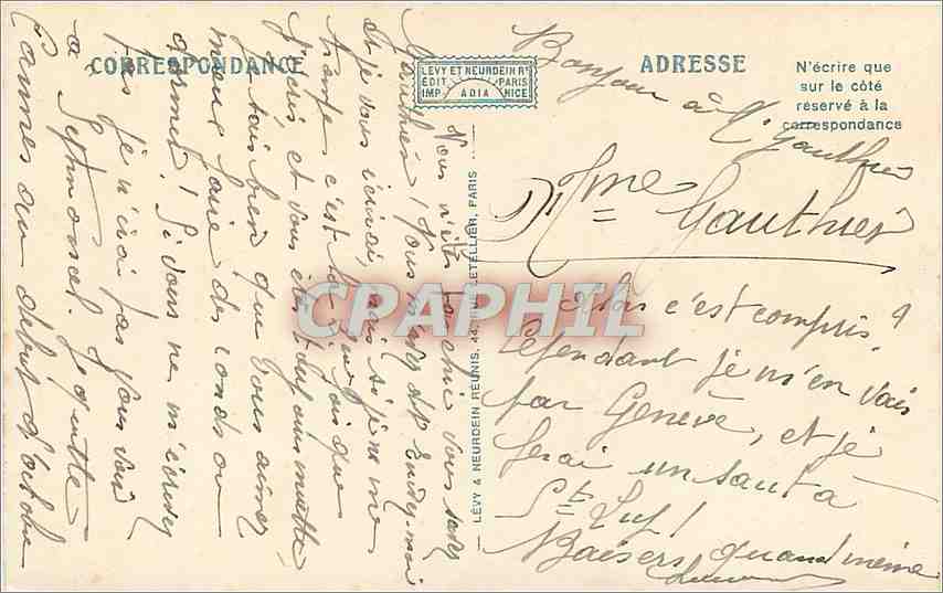 CPA Cannes Le Port et le Mont Chevalier Bateaux — Rückseite