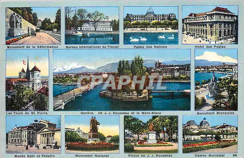 CPA Monument de la Reformation Geneve