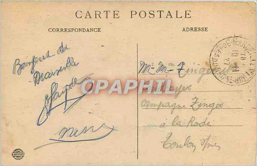 CPA Marseille Notre Dame de la Garde  — Rückseite