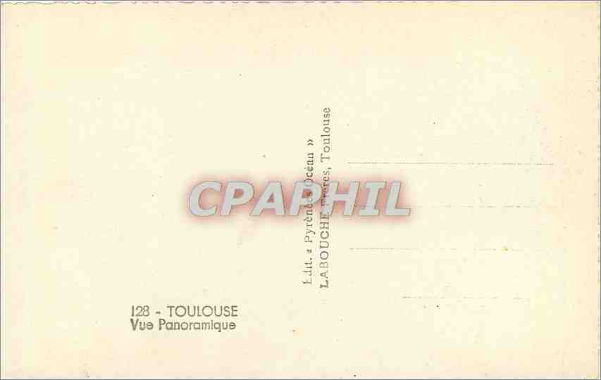 CPA Toulouse Vue Panoramique  — Rückseite