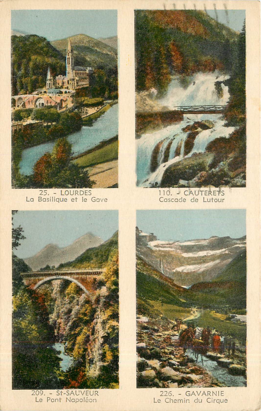 Lourdes, Saint-Sauveur, Gavarnie, Cauterets — Souvenir des Pyrénées — Édition Quinze