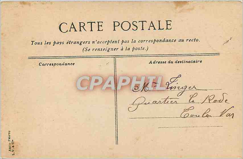 CPA Exposition Colonale Marseille 1906 Theatre indochinois — Rückseite