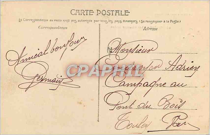 CPA Menton Les Nouveaux Jardins  — Rückseite