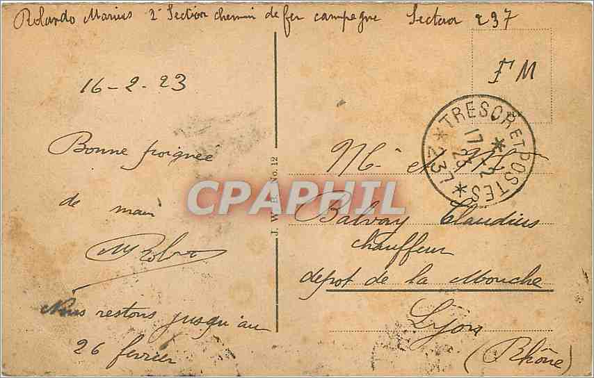 CPA Coblenz Kaiserin Augusta Denkamal in den Rheinanlagen  — Rückseite