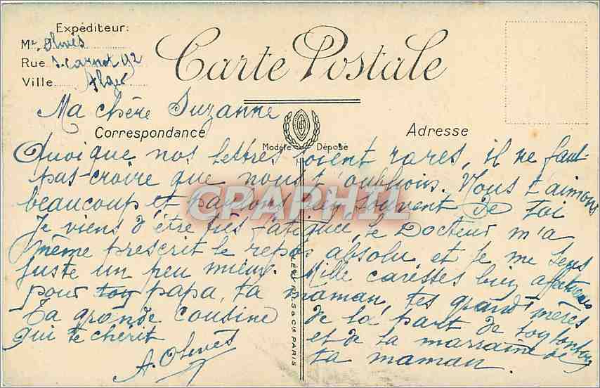 CPA Alger — Verso