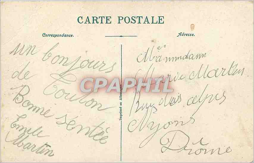 CPA Environs de Toulon Les Sablettes Tamaris Bateau — Verso