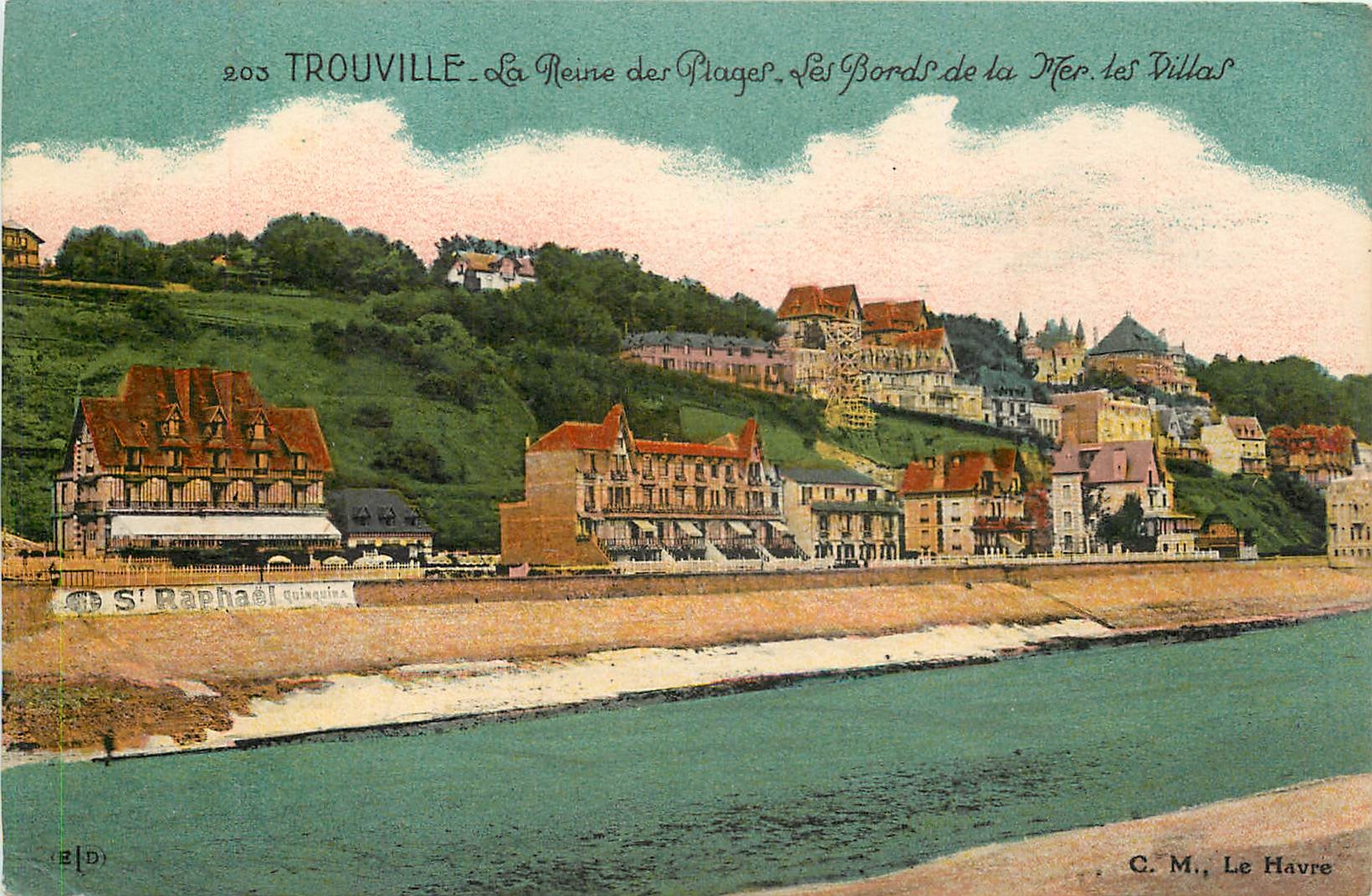 CPA Trouville La Reine des Plages Les Bords de la Mer les Villas 