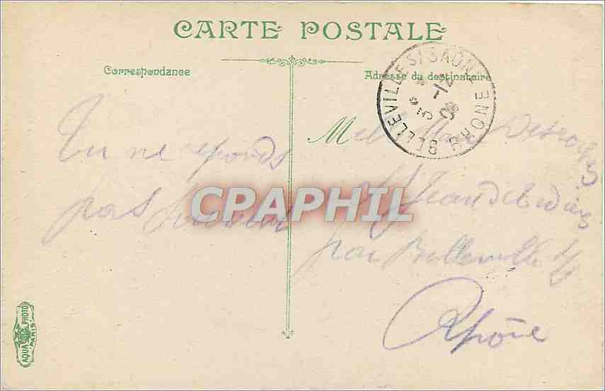 CPA Lyon L'Archeveche  — Rückseite