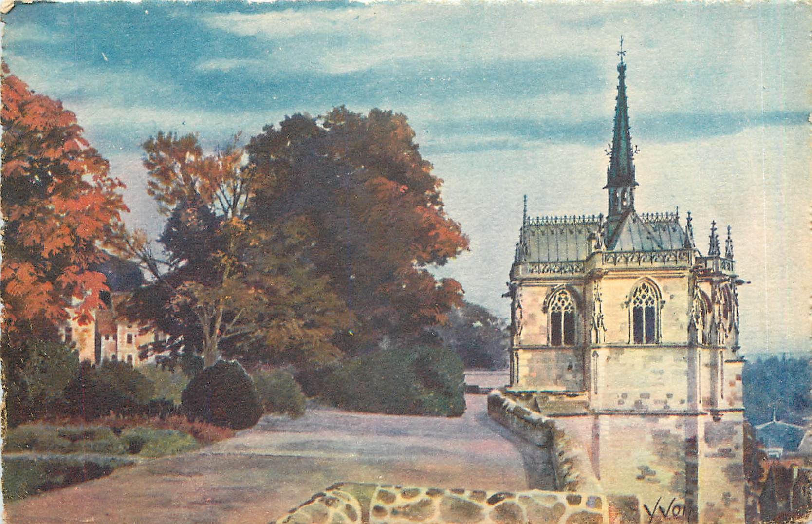 CPA Chateau d'Amboise La Chapelle Saint Hubert et le Parc 