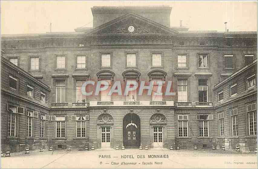 CPA Paris Hotel des Monnaies Cour d'Honneur facade Nord 