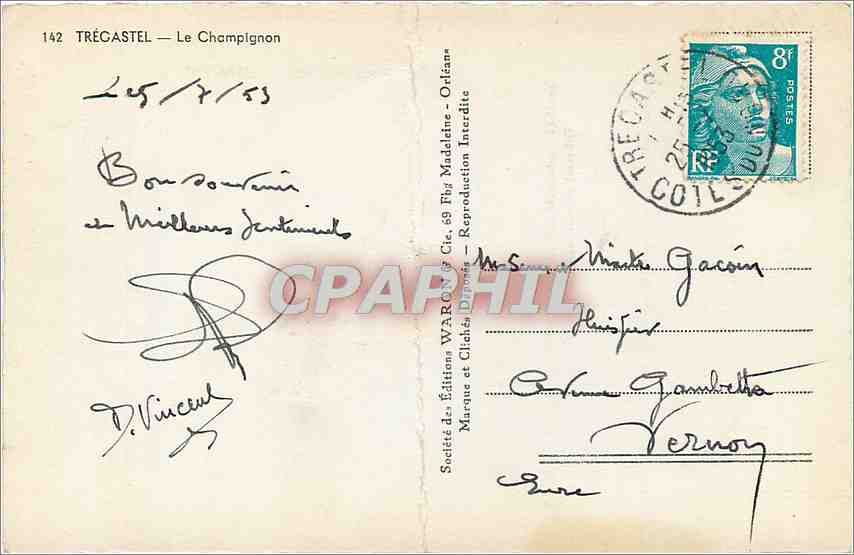 Le Champignon — Trégastel — Éditions Waron — Reverso