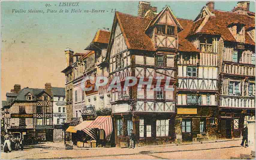 Lisieux — Vieilles Maisons, Place de la Halle-au-Beurre — Graphphil