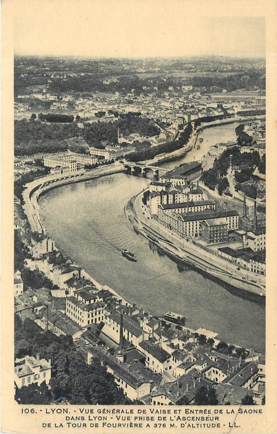 CPA Lyon Vue Generale de Vaise et Entee de la Sone Dans Lyon 
