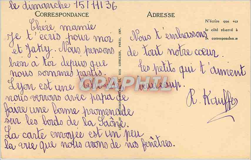 CPA Lyon Vue Generale de Vaise et Entee de la Sone Dans Lyon  — Verso