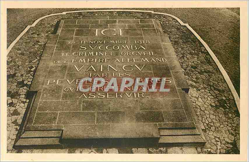 CPA Foret de Compiegne Clairiere de l'Armistice La dalle centrale 
