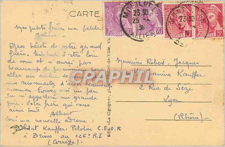 CPA Le Bourbonnais Pittoresque Montlucon La Caserne Richemond  — Rückseite