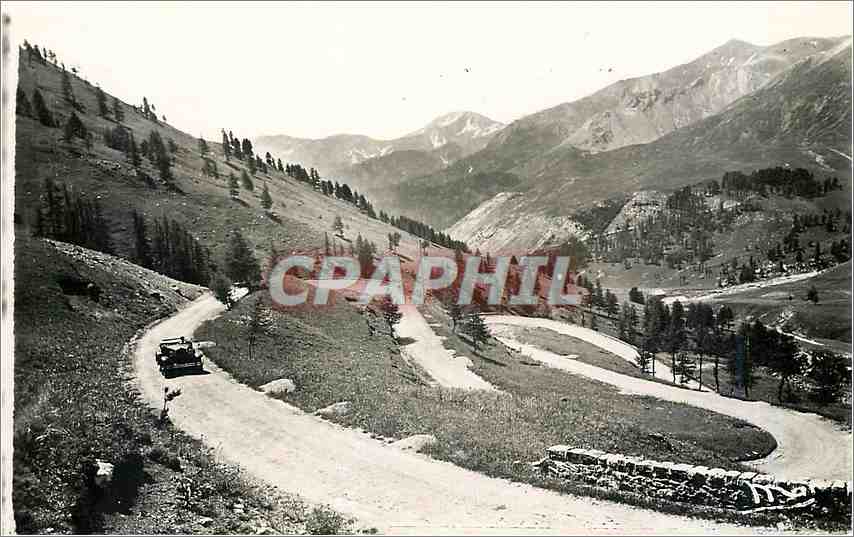 CPA Env de Barcelonnette Les Lacets du Col d'Allos 