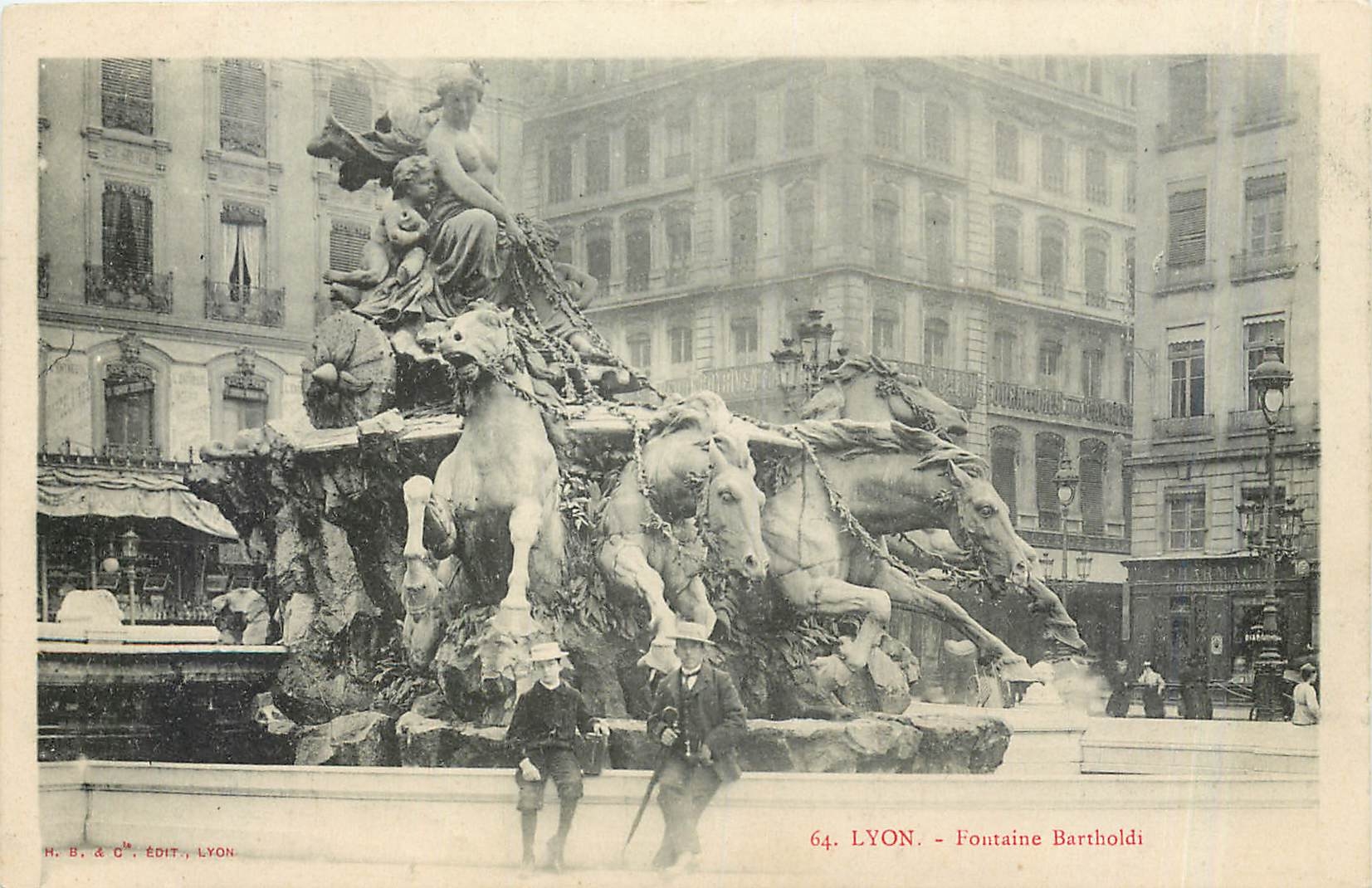 LYON - Fontaine Bartholdi — H. B. & C°, ÉDIT., LYON, n° 64