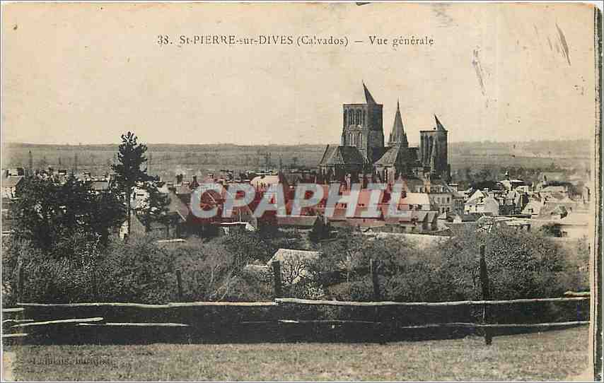 CPA St Pierre sur Dives Calvados Vue generale 