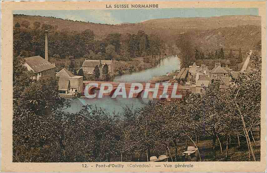 CPA La Suisse Normande Pont d'Ouilly Calvados Vue generale 