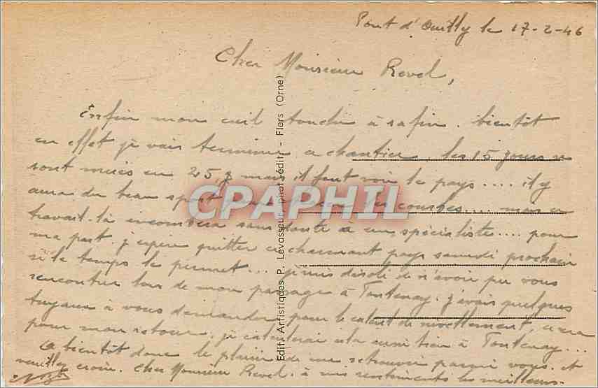 CPA La Suisse Normande Pont d'Ouilly Calvados Vue generale  — Rückseite