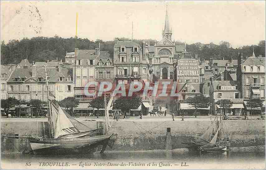 Trouville — Kirche Notre-Dame-des-Victoires und die Quais — LL.