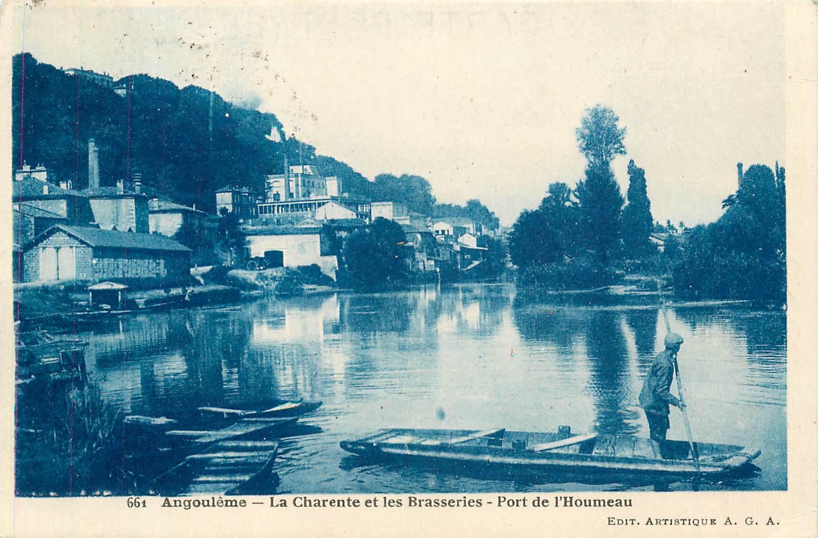 Angoulême — La Charente et les Brasseries - Port de l'Houmeau — Edit. Artistique A. G. A. n°664