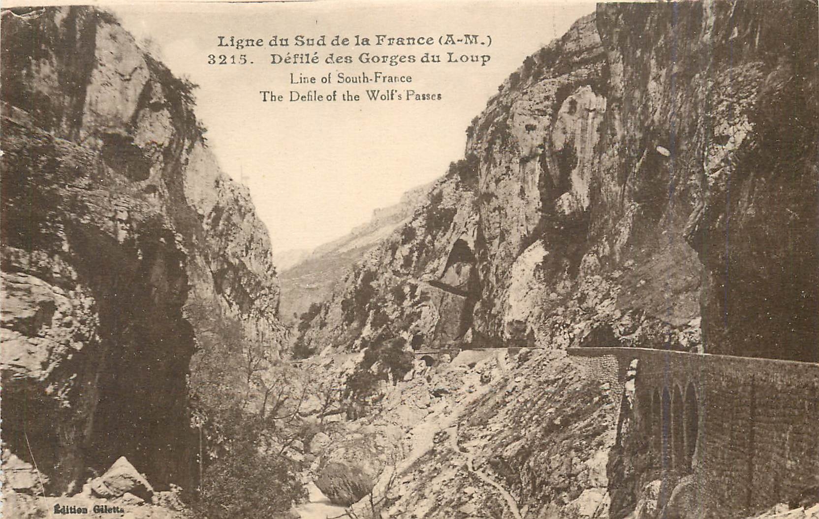 CPA Ligne du Sud de la France AM Defile des Gorges du Loup 