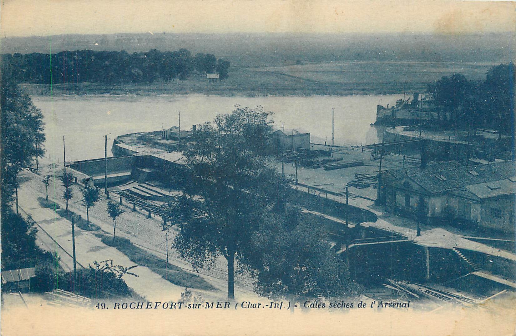 CPA Rochefort sur Mer Char Inf Cales seches de l'Arsenal 