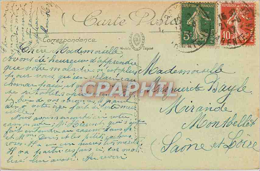 CPA Royan Boulevard Botton  — Back