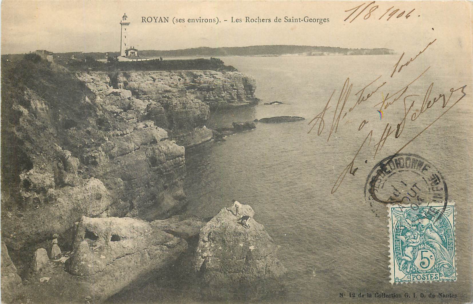 CPA Royan ses environs Les Roches de Saint Georges Phare